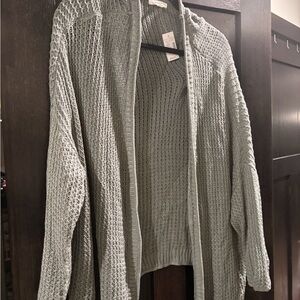 Maurices Light Gray Open Knit Sweater NWT 2x/3x